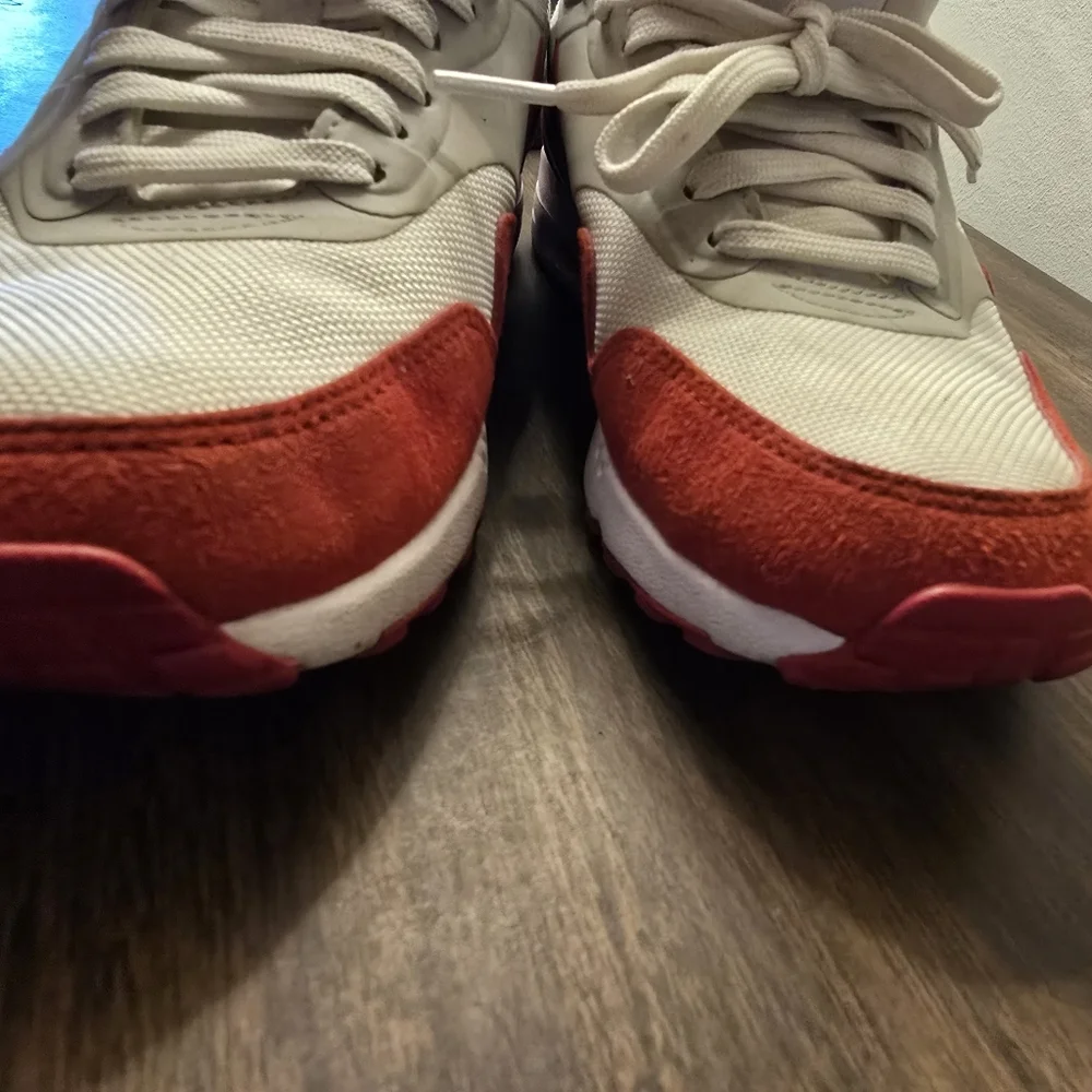 Nike Red and White Athletic Shoes Womens 6.5
